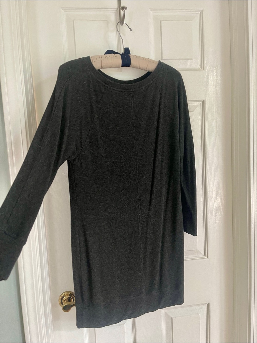 Lou & Grey Charcoal Gray Long Sleeve Tunic Dress